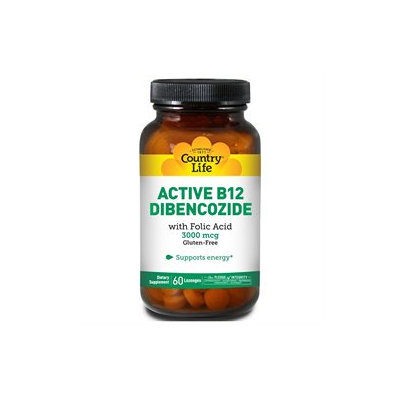 Country Life Active B-12 Dibencozide - 3000 mcg - 60 Sublingual Lozenges