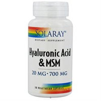 Solaray - Hyaluronic Acid & MSM - 30 Vegetarian Capsules
