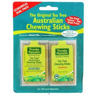 Thursday Plantation - The Original Australian Tea Tree Chewing Sticks Toothpicks Twin Pack Special Cinnamon Flavor Original - 200 Sticks