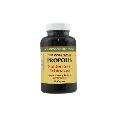 YS Royal Jelly/Honey Bee Propolis Goldenseal Echinacea 700MG - 60 Capsules - Bee Products