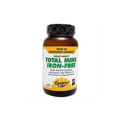 Country Life Total Mins Iron-Free - 150 Vegetarian Capsules