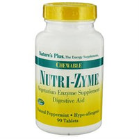 Nature's Plus Nutri-Zyme Chewable Digestive Aid - 90 Tablets