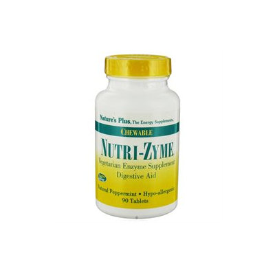 Nature's Plus Nutri-Zyme Chewable Digestive Aid - 90 Tablets