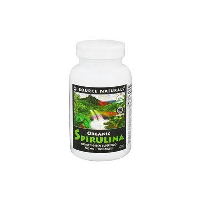 Source Naturals, Organic Spirulina 500 mg 200 Tablets