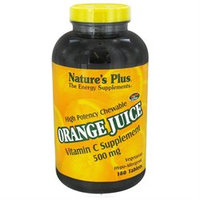 Nature's Plus Chewable Orange Juice Vitamin C - 500 mg - 180 Tablets