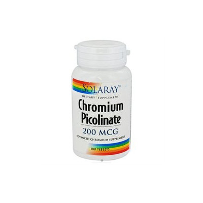 Solaray Chromium Picolinate - 200 mcg - 100 Tablets