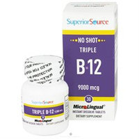 Superior Source - No Shot Triple B12 Instant Dissolve 9000 mcg. - 30 Tablets