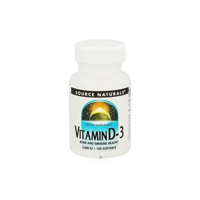 Source Naturals Vitamin D-3 - 5000 IU - 100 Softgels