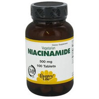 Niacinamide 500 Mg 100 Tab By Country Life Vitamins (1 Each)