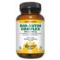 Country Life Vitamins Citrus Bioflavonoid/Rutin Complex 500/500 90 Tablets, Country Life