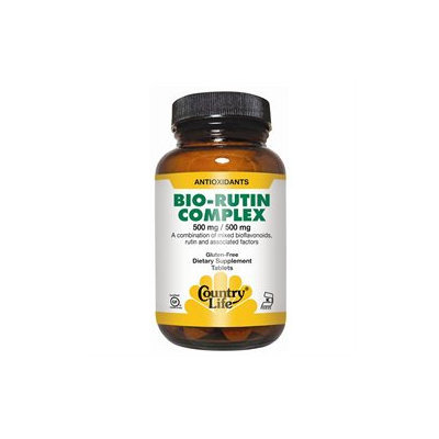 Country Life Vitamins Citrus Bioflavonoid/Rutin Complex 500/500 90 Tablets, Country Life
