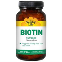 Biotin 500 Mcg 100 Tab By Country Life Vitamins (1 Each)