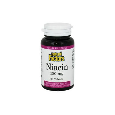 Vitamin B3 Niacin 100 mg by Natural Factors - 90 Tablets