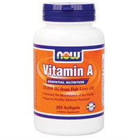 NOW Foods - Vitamin A Fish Liver Oil - 250 Softgels