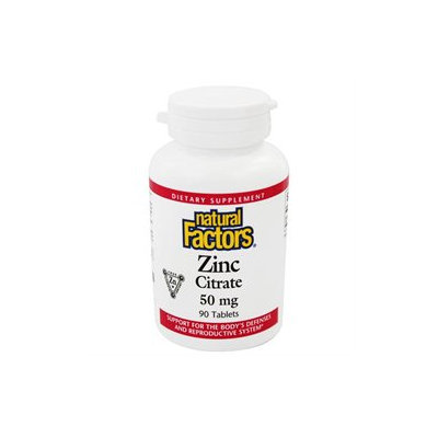 Natural Factors - Zinc Citrate 50 mg. - 90 Tablets
