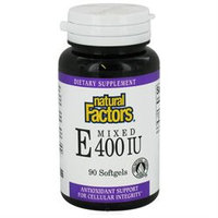 Natural Factors Mixed Tocopherol Vitamin E 400 Iu 90 Softgels