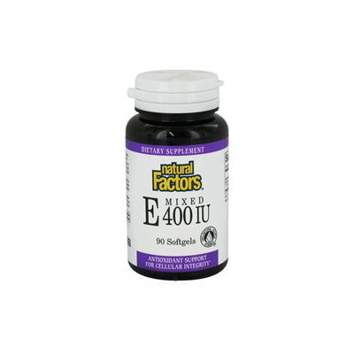 Natural Factors Mixed Tocopherol Vitamin E 400 Iu 90 Softgels