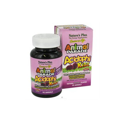 Nature's Plus Animal Parade AcidophiKidz Children's Chewables, Berry, 90 animals