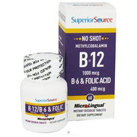 Superior Source No Shot B12 - B6 and Folic - 60 Instant Dissolve Micro-Tablets