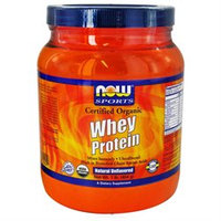 NOW Foods - Whey Protein Certified Organic Natural Unflavored - 1 lb.