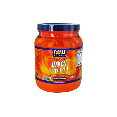 NOW Foods - Whey Protein Certified Organic Natural Unflavored - 1 lb.