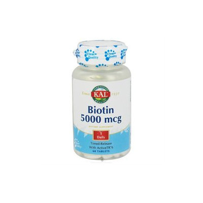 Kal - Biotin Timed-Release 5000 mcg. - 60 Tablets