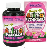 Nature's Plus Animal Parade Gummies Bubble Gum - 75 Gummies - Children's Multivitamins