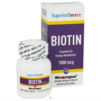 Superior Source - Biotin Instant Dissolve 1000 mcg. - 100 Tablets
