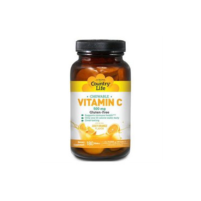 Vitamin C Wafer 500 Mg 180 Ct By Country Life Vitamins (1 Each)