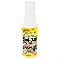 Nature's Plus Shot-O-B12 Spray Natural Cherry - 5000 mcg - 2 fl oz