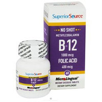 Superior Source - No Shot B12 Methylcobalamin Instant Dissolve 1000 mcg. - 60 Tablets