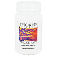 Thorne Research - Zinc Citrate 30 mg. - 60 Vegetarian Capsules