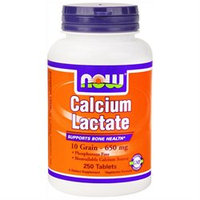 NOW Foods - Calcium Lactate - 250 Tablets