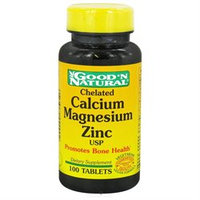 Good 'N Natural - Chelated Calcium Magnesium Zinc - 100 Tablets