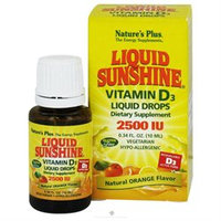 Nature's Plus Liquid Sunshine Vitamin D3 2500IU, Orange, .34 fl oz
