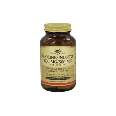 Solgar - Choline/Inositol 500mg/500mg - 100 Vegetarian Capsules