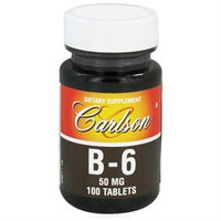 Carlson Laboratories Vitamin B-6, 50 mg, 100 tablets, Carlson Labs