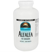 Source Naturals Alfalfa 10 Grain 648mg, 500 Tablets