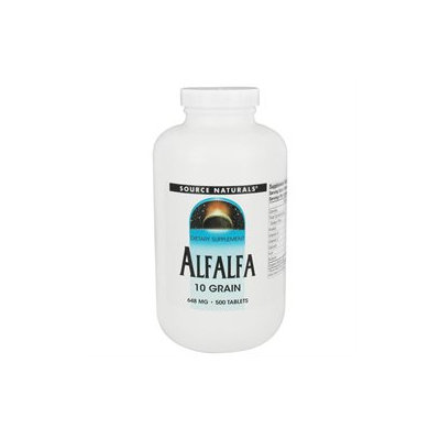 Source Naturals Alfalfa 10 Grain 648mg, 500 Tablets