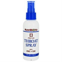 Nutribiotic - First Aid Throat Spray with Zinc GSE - 4 oz.