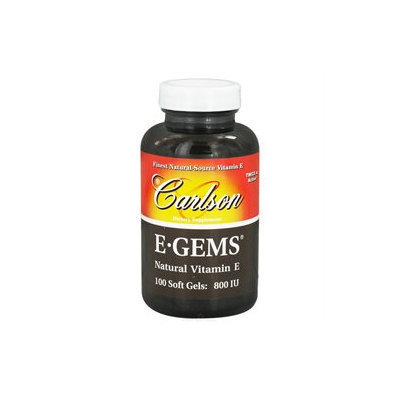 Carlson Laboratories E-Gems 800 IU - 100 Softgels - Vitamin E D'Alpha