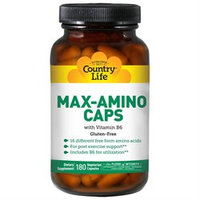 Country Life Max-Amino Caps with B6 - 180 Vegetarian Capsules