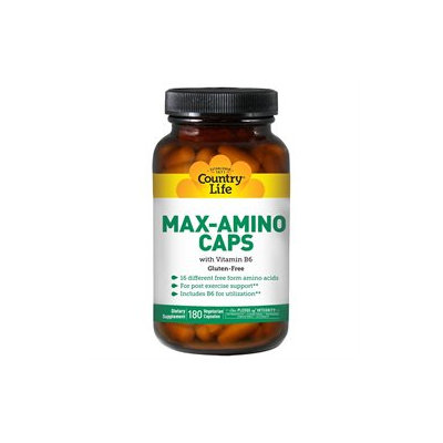 Country Life Max-Amino Caps with B6 - 180 Vegetarian Capsules