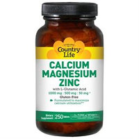 Calcium Magnesium Zinc 250 Tab By Country Life Vitamins (1 Each)