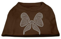 Ahi Rhinestone Bow Shirts Brown XXXL (20)