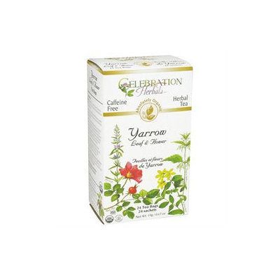 Celebration Herbals - Organic Caffeine Yarrow Leaf & Flower Herbal Tea - 24 Tea Bags
