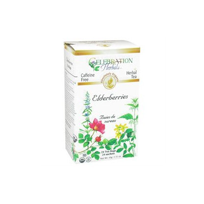 Celebration Herbals Organic Elderberries Herbal Tea Caffeine Free - 24 Tea Bags