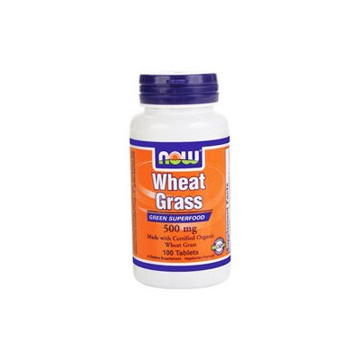 NOW Foods - Wheat Grass Organic Non-GE 500 mg. - 100 Tablets