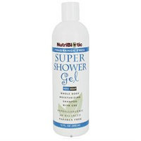 NutriBiotic Super Shower Gel Fragrance Free - 12 fl oz - Vegan