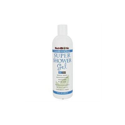NutriBiotic Super Shower Gel Fragrance Free - 12 fl oz - Vegan